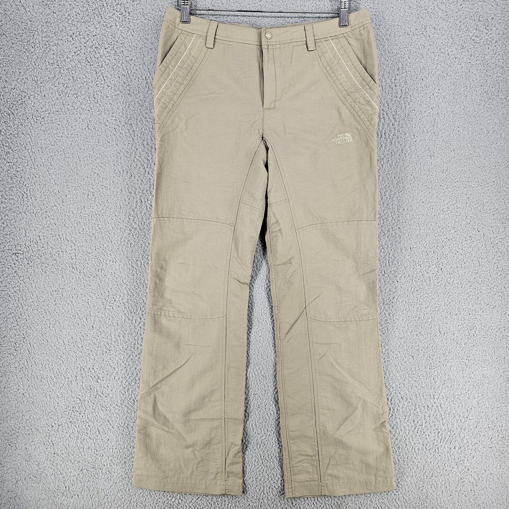 The North Face Pants Womens 8 Beige Nylon Hiking Outdoor Quick Dry Straight Leg